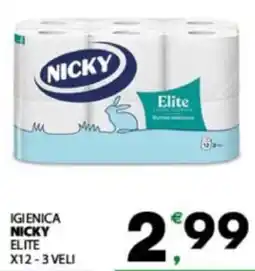 Eurospar Igienica nicky elite x12-3 veli offerta
