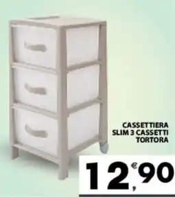 Eurospar Cassettiera slim 3 cassetti tortora offerta