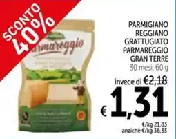 Spazio Conad Parmigiano reggiano grattugiato parmareggio GRAN TERRE offerta