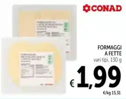 Spazio Conad Conad formaggi a fette offerta