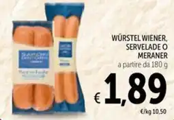 Spazio Conad Würstel wiener, servelade o meraner offerta