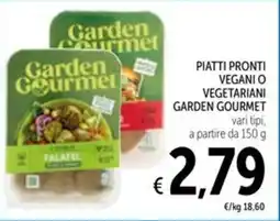 Spazio Conad Piatti pronti vegani o vegetariani GARDEN GOURMET offerta