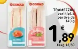 Spazio Conad Conad tramezzini offerta