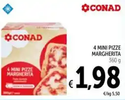 Spazio Conad 4 mini pizze margherita offerta