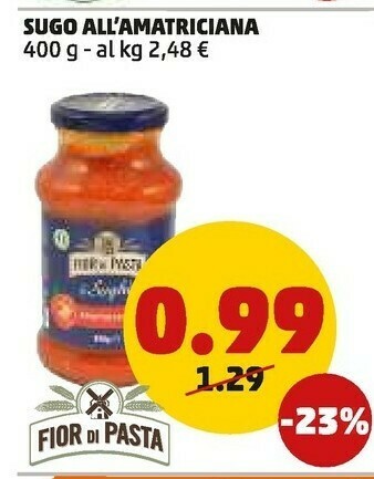 PENNY Sugo all'amatriciana offerta