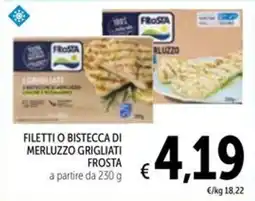 Spazio Conad Filetti o bistecca di merluzzo grigliati FROSTA offerta