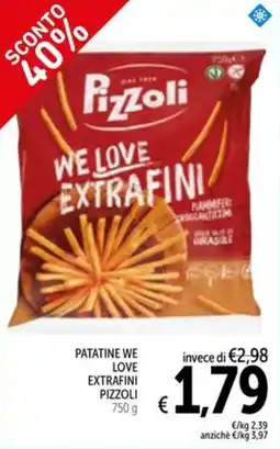 Spazio Conad Patatine we love extrafini PIZZOLI offerta