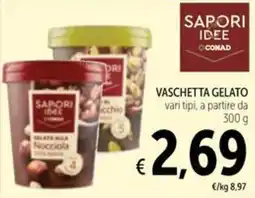 Spazio Conad Vaschetta gelato SAPORI IDEE CONAD offerta
