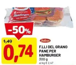 DPiù F.lli del grano pane per hamburger offerta