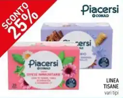 Spazio Conad Linea tisane Piacersi CONAD offerta