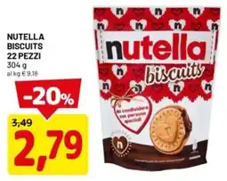 DPiù Nutella biscuits offerta