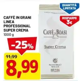 DPiù Caffè in grani linea professional super crema offerta