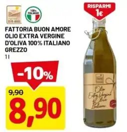 DPiù Fattoria buon amore olio extra vergine d'oliva 100% italiano grezzo offerta