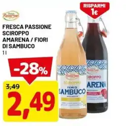 DPiù Fresca passione sciroppo amarena / fiori di sambuco offerta