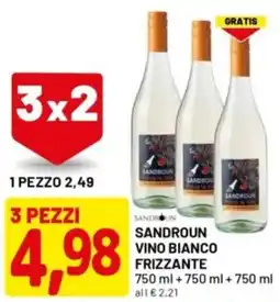 DPiù Sandroun vino bianco frizzante offerta