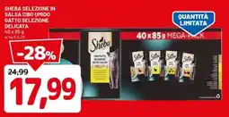 DPiù Sheba selezione in salsa cibo umido gatto selezione delicata offerta