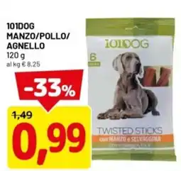 DPiù 101dog manzo/pollo/ agnello offerta