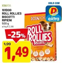DPiù 101dog roll rollies biscotti ripieni offerta