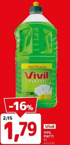 DPiù Vivil piatti offerta