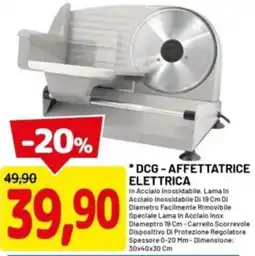 DPiù Dcg affettatrice elettrica offerta