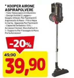 DPiù Kooper airone aspirapolvere offerta