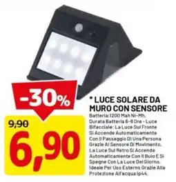 DPiù Luce solare da muro con sensore offerta