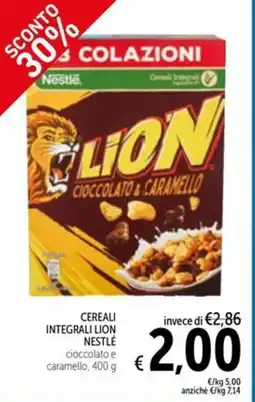 Spazio Conad Cereali integrali lion NESTLÉ offerta