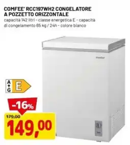 DPiù COMFEE' RCC197WH2 CONGELATORE A POZZETTO ORIZZONTALE offerta