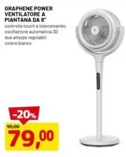 DPiù Graphene power ventilatore a piantana da 8" offerta