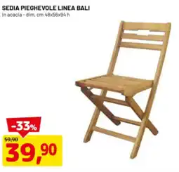 DPiù Sedia pieghevole linea bali offerta