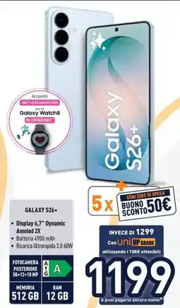 Unieuro SAMSUNG GALAXY S26+ offerta