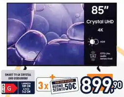 Unieuro SMART TV 4K CRYSTAL UHD UE85U8000F offerta