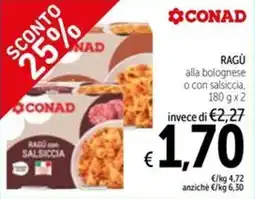 Spazio Conad Conad ragù offerta