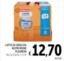Spazio Conad Latte di crescita nutri mune PLASMON offerta