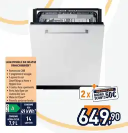 Unieuro LAVASTOVIGLIE DA INCASSO DW60CG880B0OET offerta