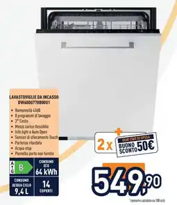 Unieuro LAVASTOVIGLIE DA INCASSO DW60DG770B00U1 offerta