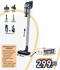 Unieuro SCOPA SENZA FILI JET 75 VS20B75AGR1 offerta