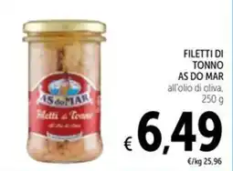Spazio Conad Filetti di tonno as do mar all'olio di oliva offerta