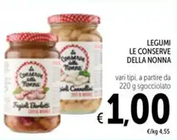 Spazio Conad Legumi LE CONSERVE DELLA NONNA offerta