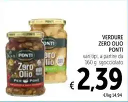 Spazio Conad Verdure zero olio PONTI offerta