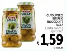 Spazio Conad Olivolì verdi intere o snocciolate SACLA offerta