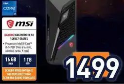 Unieuro msi GAMING MAG INFINITE S3 14NVL7-2861EU offerta
