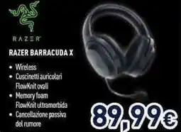 Unieuro Razer barracuda x offerta