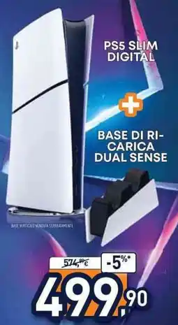 Unieuro PS5 slim digital + base verticale venduta separatamente offerta