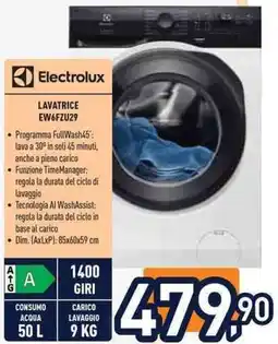 Unieuro Electrolux LAVATRICE EW6FZU29 offerta