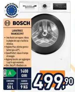 Unieuro BOSCH LAVATRICE WAN28229IT offerta