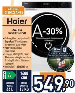 Unieuro Haier LAVATRICE HW130BP14357UIT offerta