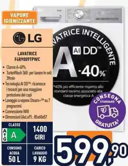 Unieuro LG LAVATRICE F4R9009TPWC offerta