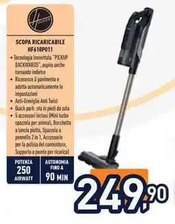 Unieuro Hoover SCOPA RICARICABILE HF610P011 offerta