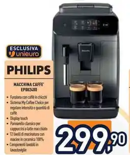 Unieuro PHILIPS MACCHINA CAFFE' EP082400 offerta